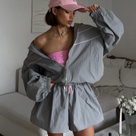 Cardigan Coat Tether Wide Leg Shorts