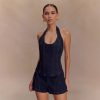 Halter Fashion Denim Suit Shorts