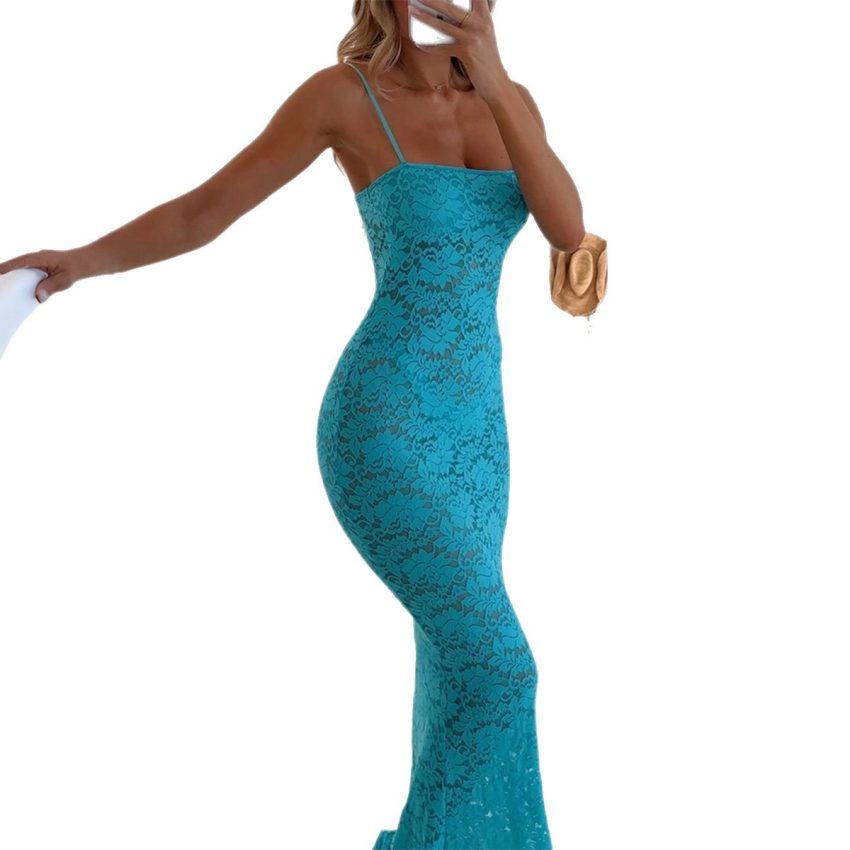 Y2g Sexy Style Lace Hollow-out Maxi Dress Women