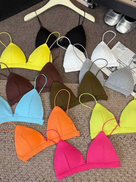 Pure Sexy Solid Color Triangle Cup Women's Bra