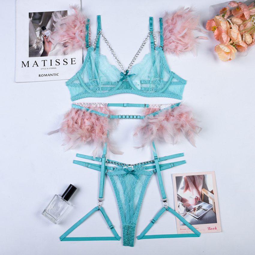 Christma Chains Lace Sexy Lingerie Women Underwear Bra Pa