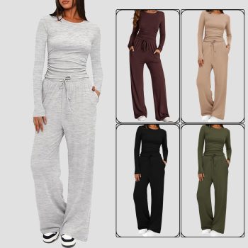 Women's Suit Long Sleeve Solid Color Casual Suit