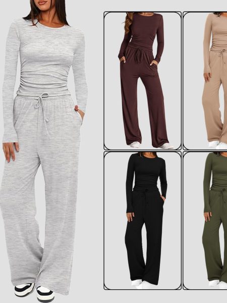 Women's Suit Long Sleeve Solid Color Casual Suit