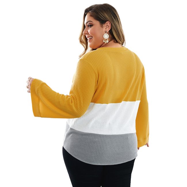 Large size slim loose sweater