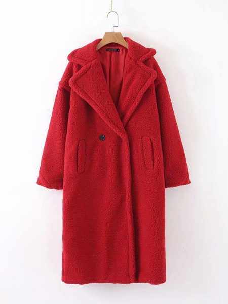 Sheep shearling loose coat