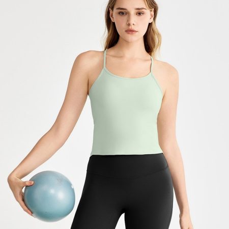 Yoga Clothes Vest Chest Pad Pilates Workout Underwear Sexy