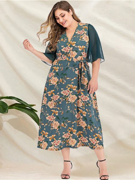 Plus size print dress