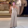 Women's Irregular Straight Jumpsuit With Suspenders