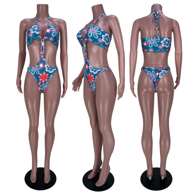 One Size Print Tie  Women's Swimsuit