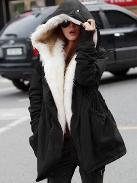 The New Winter Coat Thickened Women'S Slim Fit Big Hair