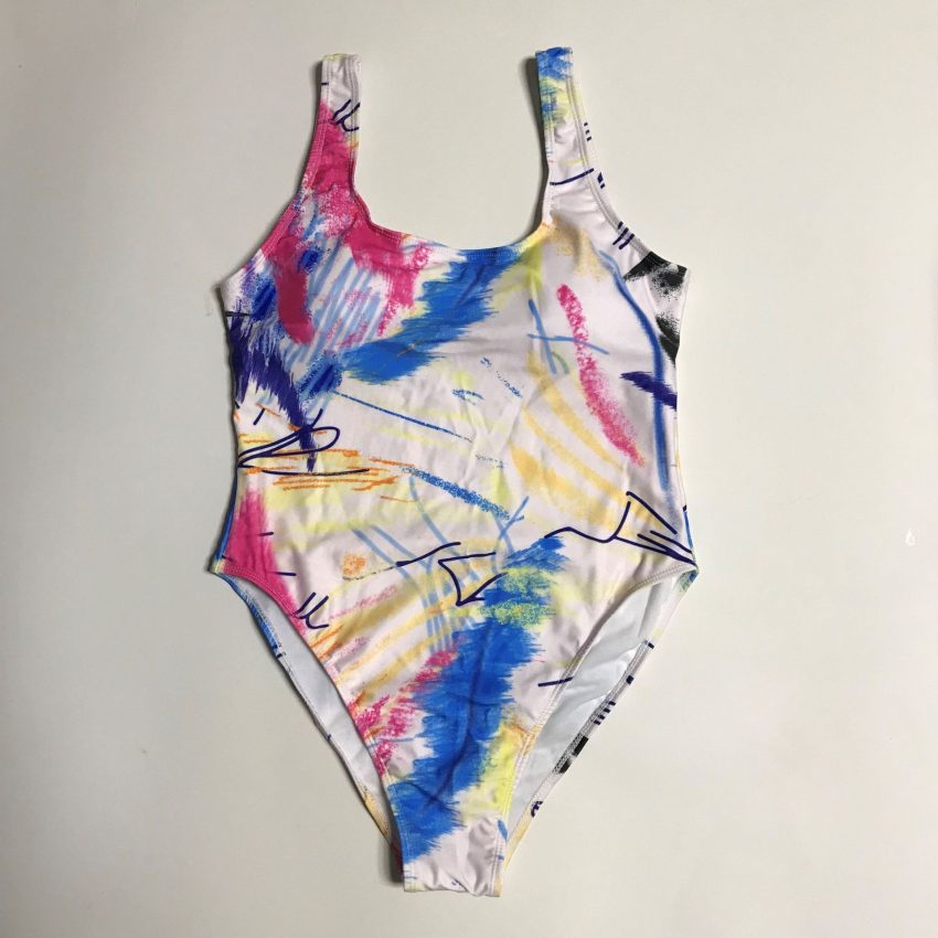 Ladies One-piece Swimsuit Graffiti Printed AliExpress Bikini Plus Size Bikini