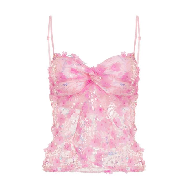 Summer New Dopamine Personality Mesh Sequin Sling