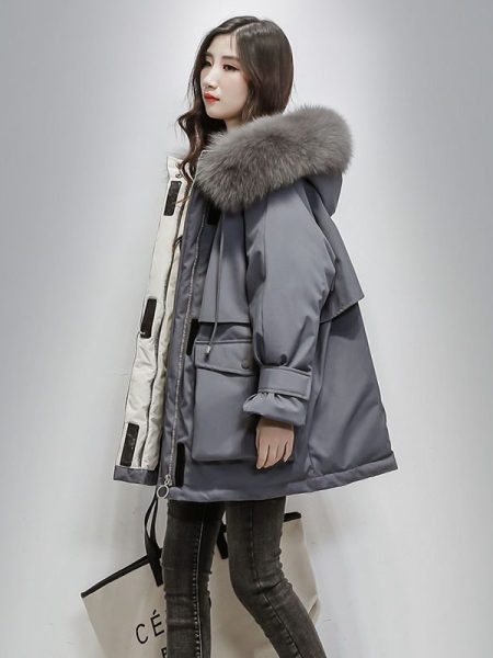 Winter New Loose Mid-length Cotton Coat for Women