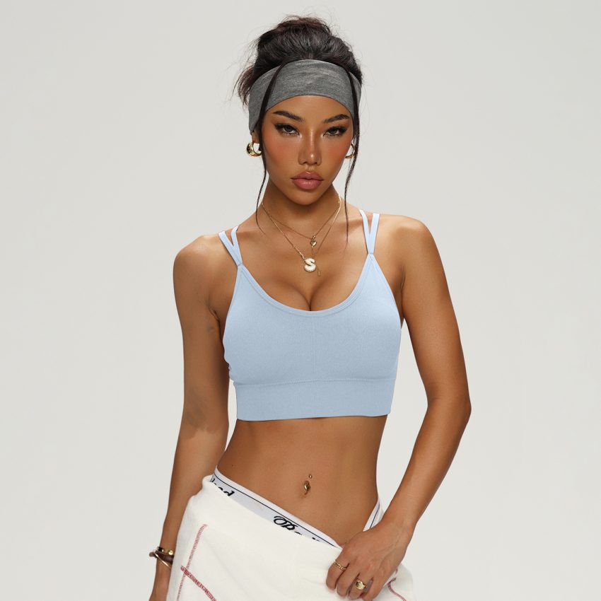 Cross Back Bra With Shoulder Straps