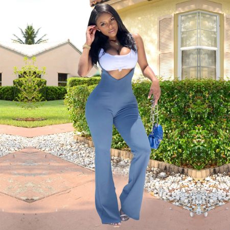Women's Wear Slim-fit Casual Suspender Jumpsuit