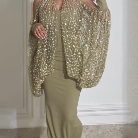 Halter -Neck Sequin Bodycon Dress