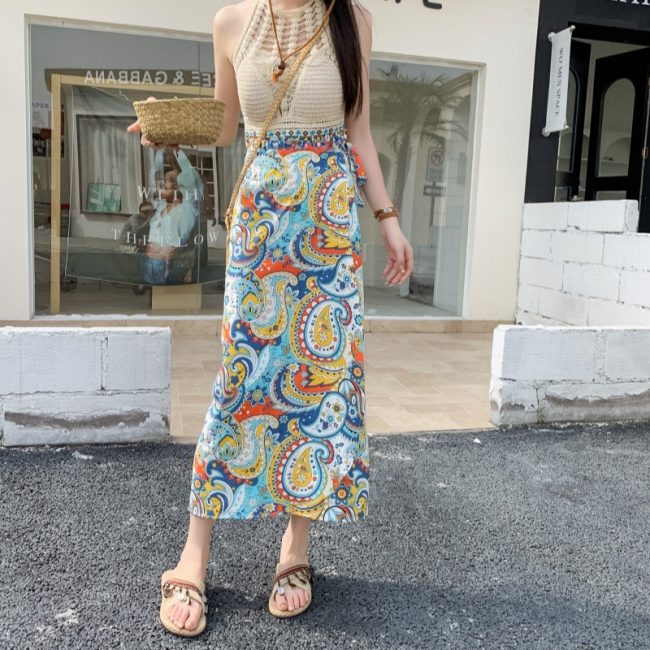 Chinese Style Hip Skirt Women's Summer Sun Protection Skirt