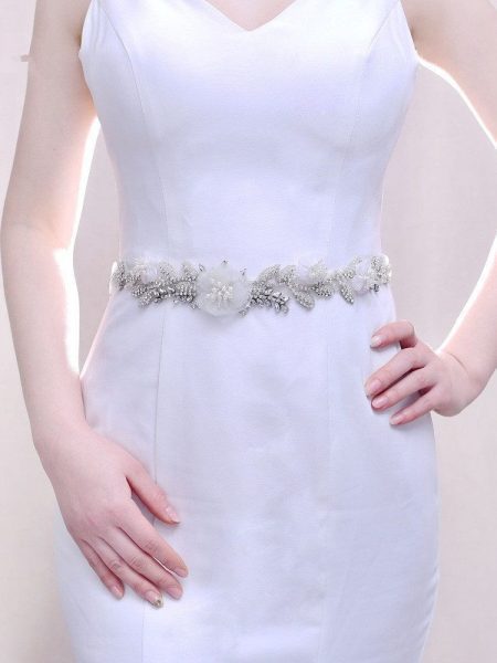 Party Bridesmaid Dress Pregnant Woman Flower Belt