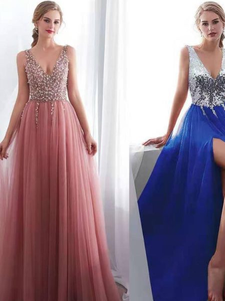 Deep V Club WeDDing DreSS Slim Women DreSSeS Office Printing