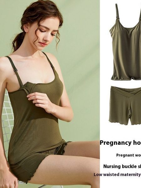 Underwired Padded Pregnant Woman Breastfeeding Overall Dress Set