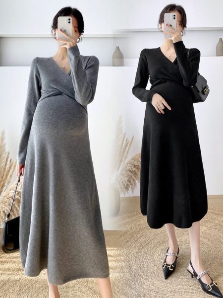 Pregnant Women's Bottom Sweater Skirt