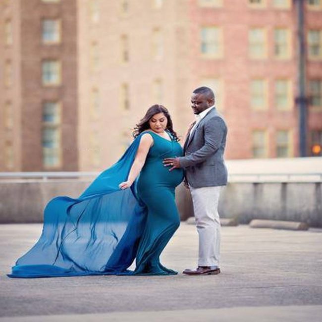 Pregnant Woman Photo Shoot Mopping The Floor And Add Elegance