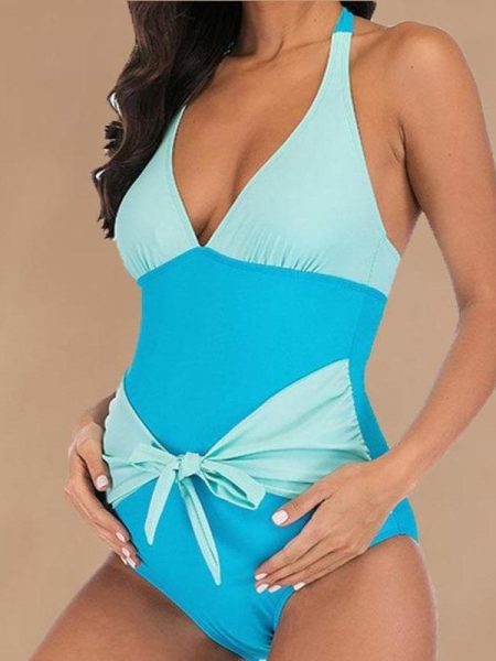 Sexy gradient pregnant women bikini