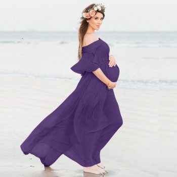 Loose Trailing Off-shoulder Pregnant Women Dress