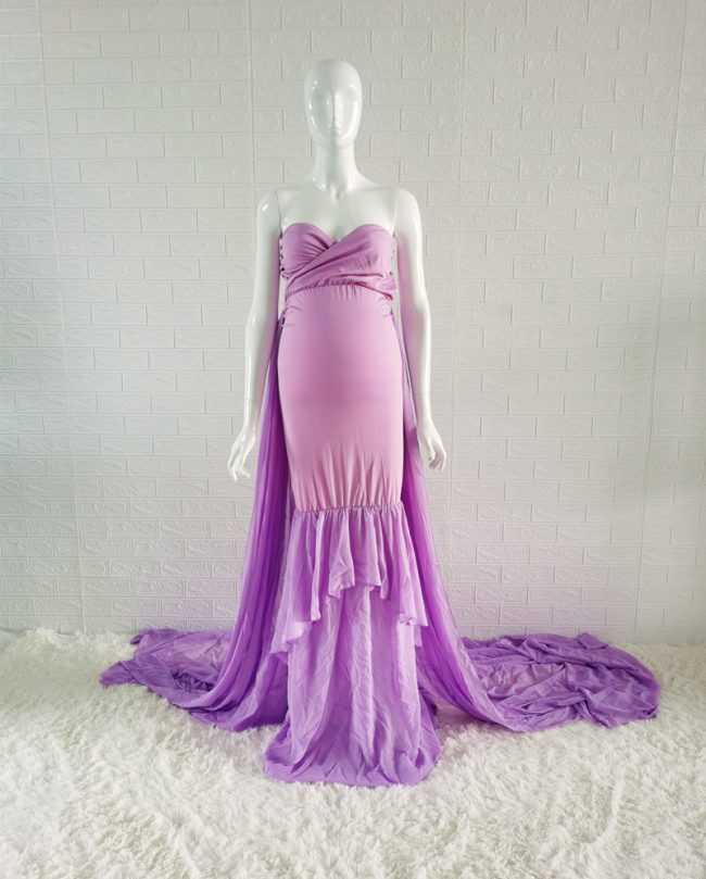 Pregnant Women Fashion Dress Trailing Large Skirt