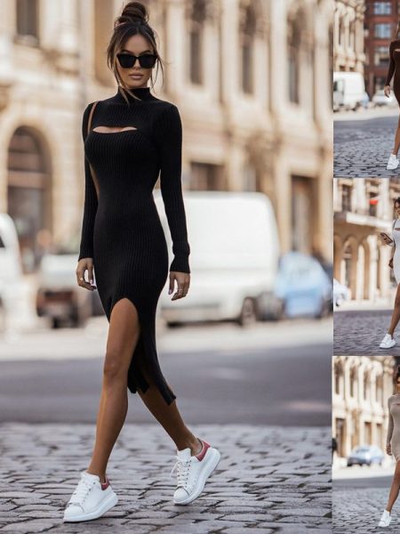 Women Spring Elasticity Office Elegant Dresses For Women