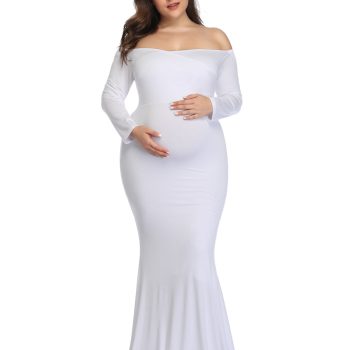Pregnant Woman Photo Shoot Chiffon Mopping Long Dress