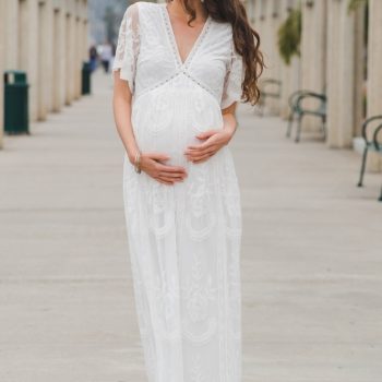 Pregnant Woman Photo Shoot Lace Foreign Trade Pregnant Woman Lace Mopping Dress