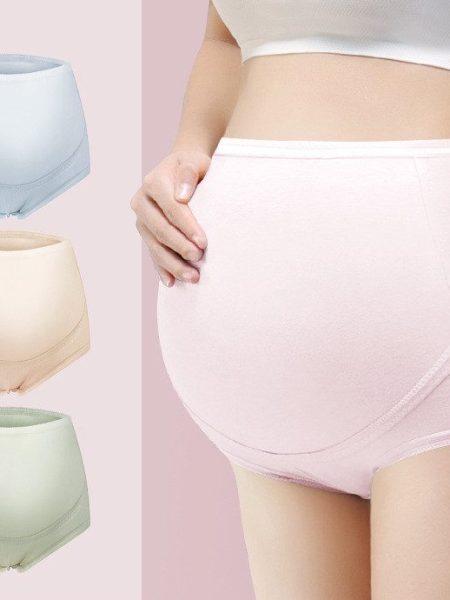 High Waist Pregnant Women's Belly Shorts Large Size Triangle Cotton Crotch