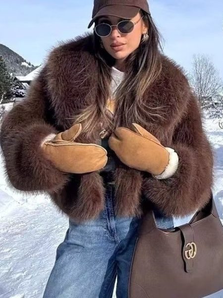 Faux Fur Coat Female Short Chic