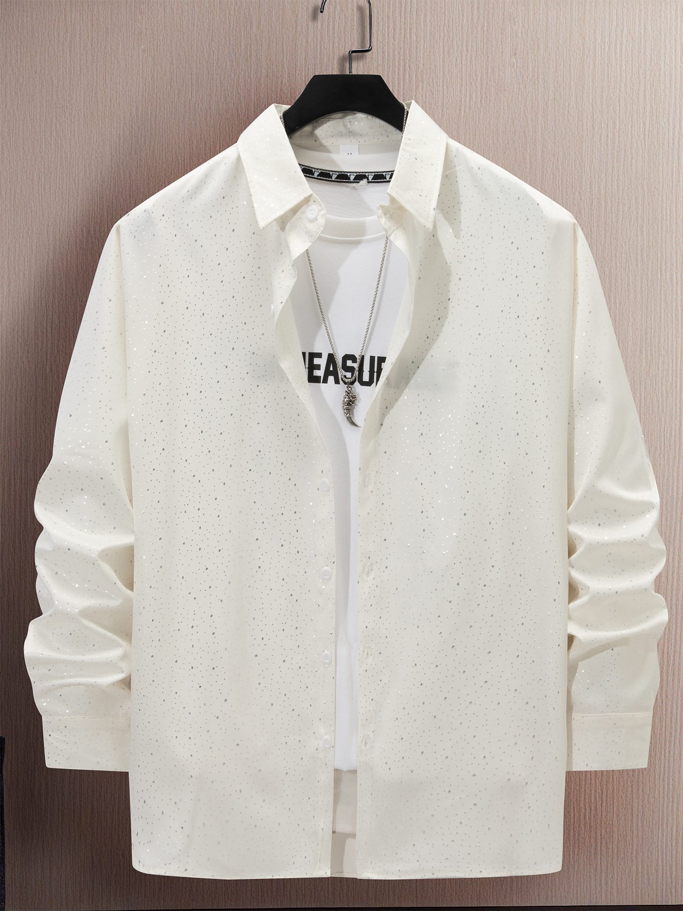 Trendy Polka Dot Bronzing Long Sleeve Casual Shirt