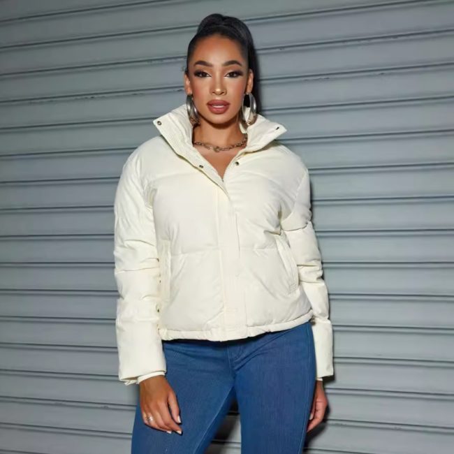 Short Thickened Small Turn-down Collar Coat