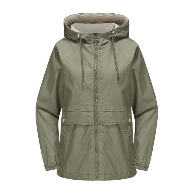 New Hooded Solid Color Trench Coat For Women