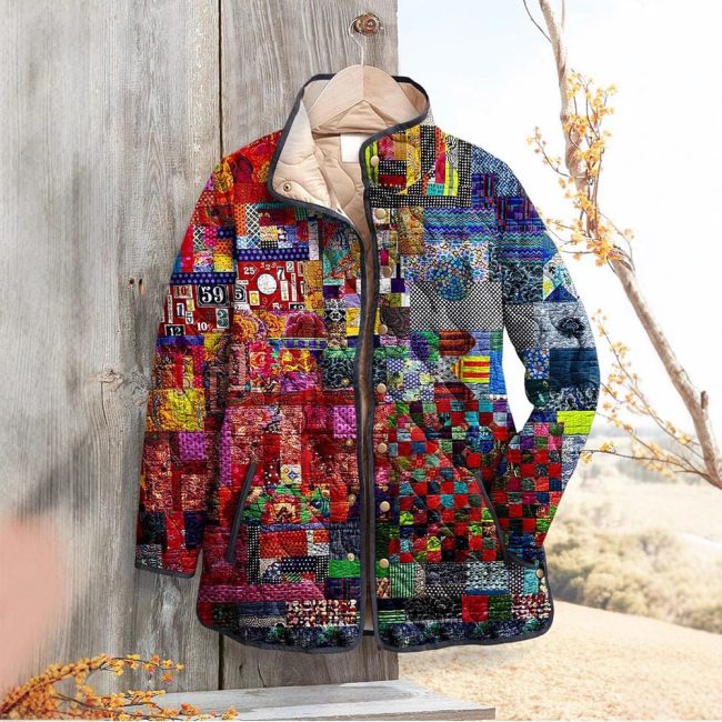 floral print cozy button sweater for ladies