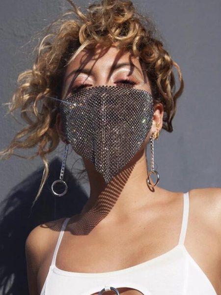 Personality Trend Accessories Rhinestone Mask