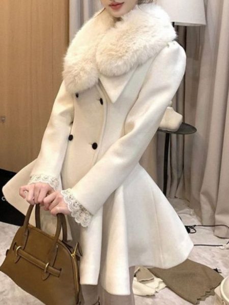 Women's Thickened Warm Woolen Long Coat