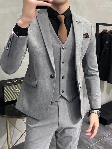 Wedding Dress Suit 3-piece Business Men's Suit