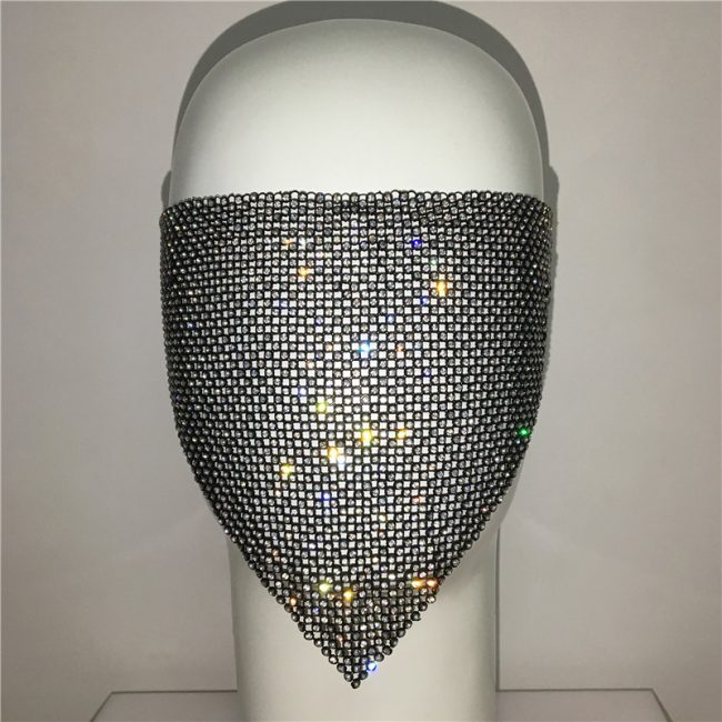 Personality Trend Accessories Rhinestone Mask