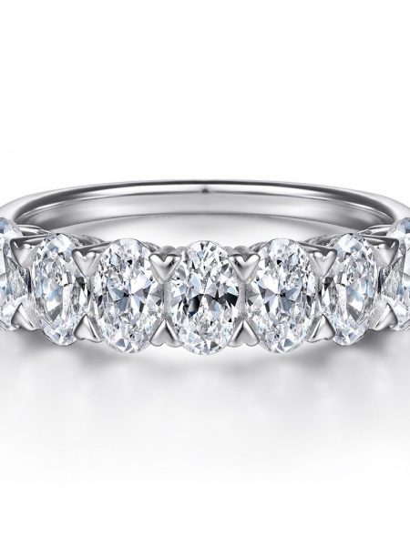 Oval Zircon Sterling Silver Ring Female