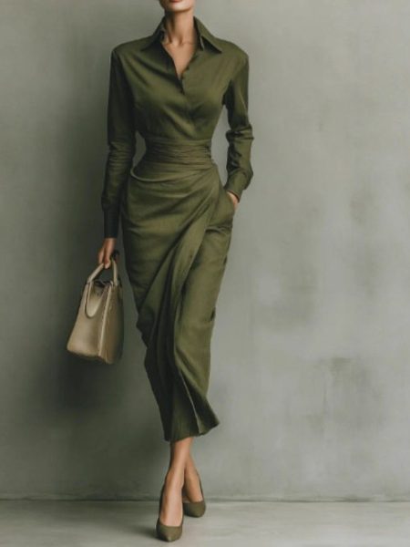 New Slim-fit Long-sleeved Dress For Women
