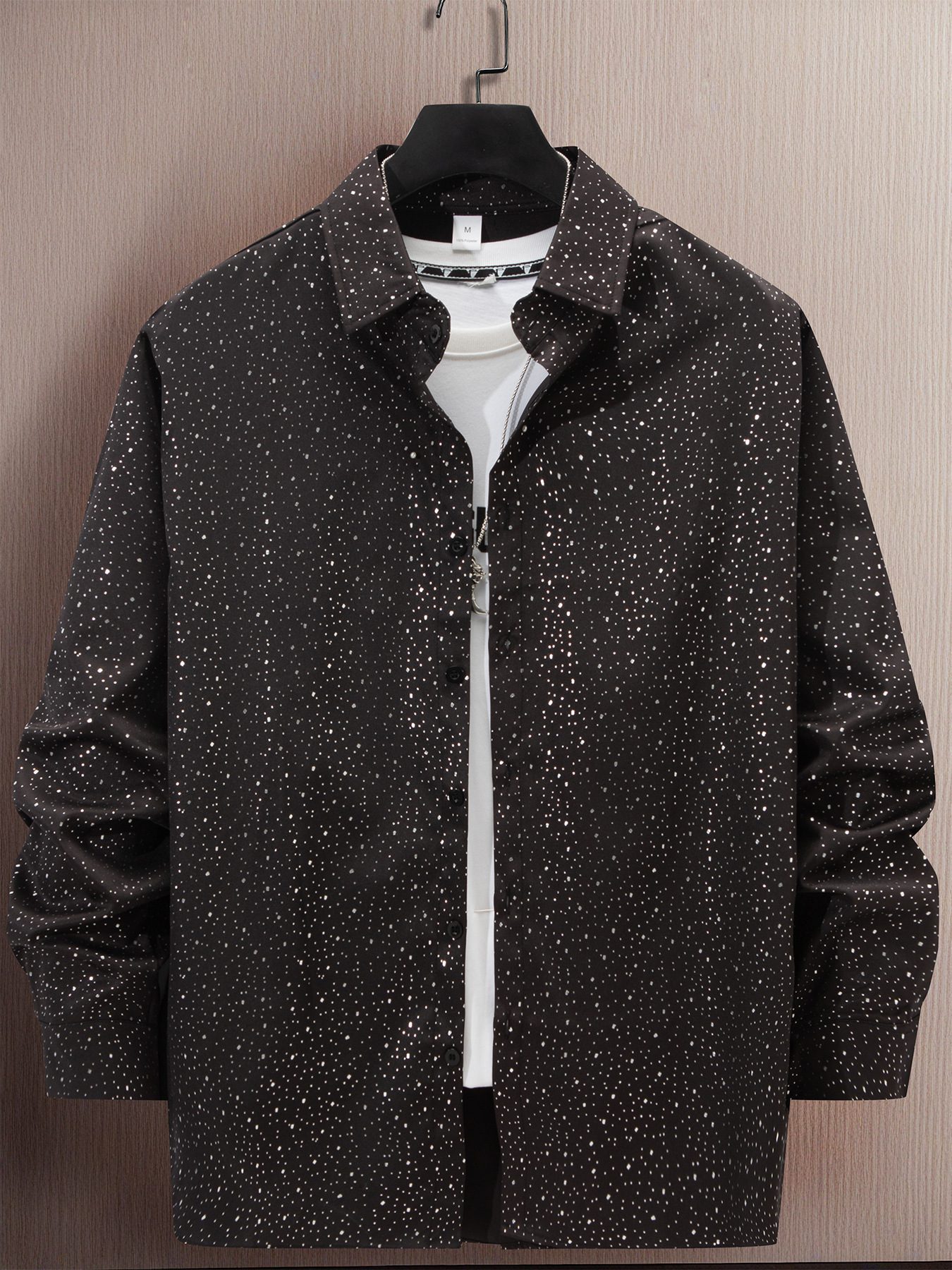Trendy Polka Dot Bronzing Long Sleeve Casual Shirt