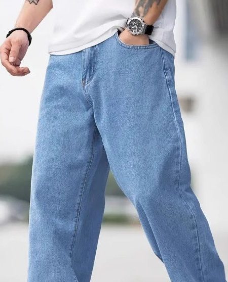 Men's Denim Loose Straight Casual Trousers