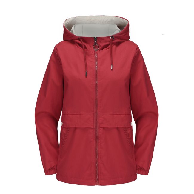 New Hooded Solid Color Trench Coat For Women