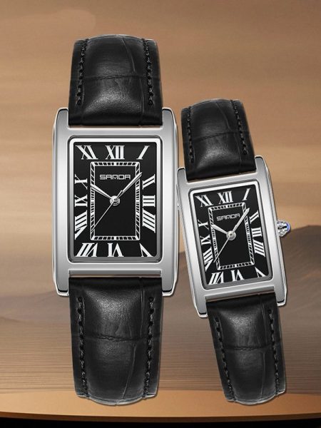 New Square Waterproof Quartz Simple Three-pin Roman Literal Women's Watch