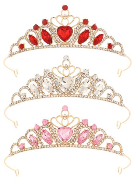 Children Crystal Crown Accessories Ballet Performance Diamond Updo Headband