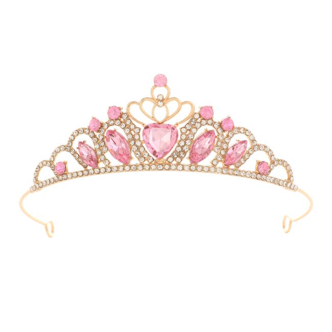 Children Crystal Crown Accessories Ballet Performance Diamond Updo Headband